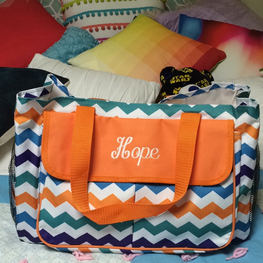 Colorful Chevron Tote/Beach/Travel Bag